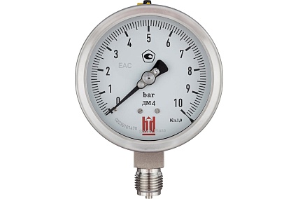 Манометр ДМ 4 100 Р (0-10) бар, кл.1.0, G1/2" BD 1154100004