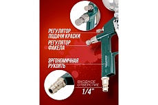 Краскораспылитель мини с боковым металлическим бачком Rockforce бачок 125мл, сопло 0.8мм RF-K3(58691)