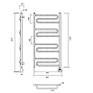 Полотенцесушитель электрический Domoterm Офелия П12 500x1000 ER, ТЭН справа, хром