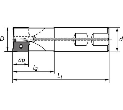 Корпус фрезы N250.D32/Z3 Norgau 022250032