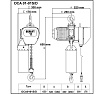 Цепная стационарная электрическая таль OCALIFT 01-01S г/п 1Т, высота 3м, 380в, на крюке OCA0101SN3m