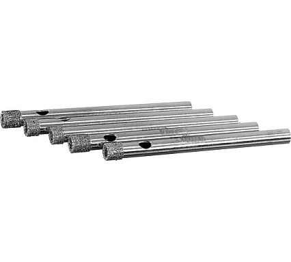 Коронка алмазная по стеклу и керамике 5 мм, 5 шт Diamond Industrial DIDCBC005