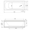 Акриловая ванна Cezares Eco 160x70 см