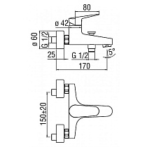 Смеситель для ванны Nobili Blues BS101110/1CR