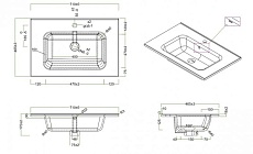 Тумба с раковиной BelBagno Etna 70x45x60 см Bianco Lucido