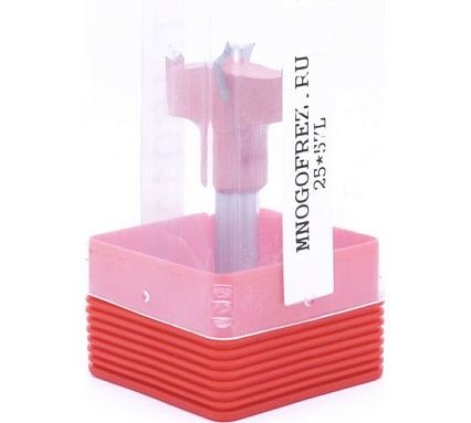 Сверло чашечное четырехзаходное по дереву FT120112L (25х57 мм; хв-к 10 мм; левое вращение) МНОГОФРЕЗ 6600