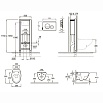 Комплект инсталляции Jacob Delafon Presquille E21743RU-00, клавиши E20859-CP-MTC