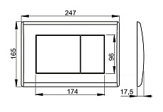 Кнопка смыва AlcaPlast M270 белый