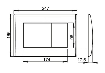 Кнопка смыва AlcaPlast M270 белый