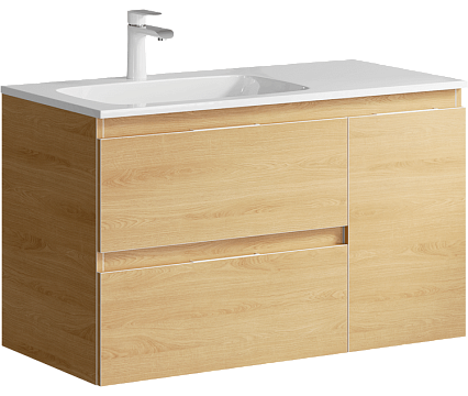 Тумба с раковиной Aqwella Accent 90 см левая