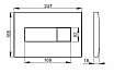 Кнопка смыва AlcaPlast M378 черный