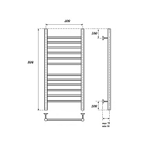 Полотенцесушитель водяной Point PN10148S П12 40x80, хром