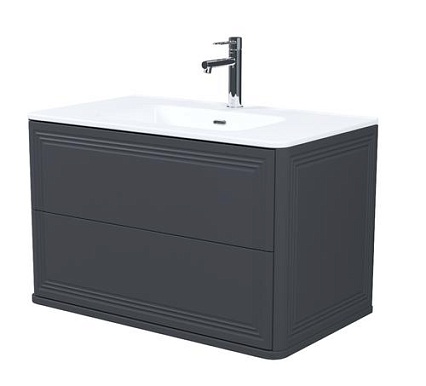 Мебель для ванной Iddis Oxford Neo 80 см темно-серый матовый