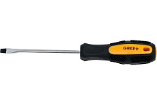 Шлицевая отвертка GREPP SL5*100мм, CrV, 2х-компонентная рукоятка 202-006