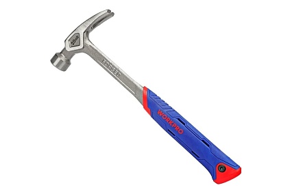 Молоток-гвоздодер WORKPRO 560г, цельнометаллический, кованый WP241015