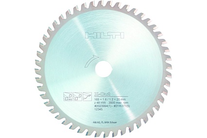Диск SCB M Xcut 165х20 мм для циркулярной пилы Hilti 2023994