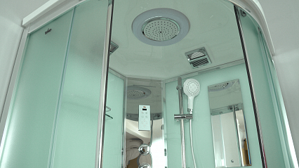 Душевая кабина Timo Comfort T-8801 100x100, c г/м, матовые стекла (Fabric Glass), хром