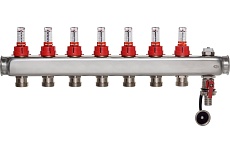 Коллектор ColSys p878cs 7 выходов с расходомерами, воздухоотводчиком и дренажным клапаном P187810507