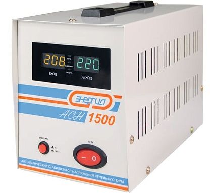 Стабилизатор с цифровым дисплеем Энергия АСН-1500 Е0101-0125