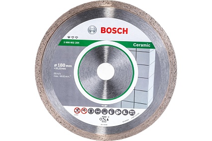 Диск алмазный по керамике (180х22.23 мм) для УШМ Bosch 2.608.602.204
