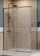 Душевой уголок BelBagno SOFT_CLOSE-1-AH-1-140/100-C-GM 140x100 прозрачный, оружейная сталь