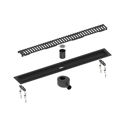 Трап для душа Timo Drain System 700 DS230107/03 70 см, вставка Lines, черный