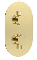 Смеситель для душа AQUAme Siena AQM8806BG термостат, золото шлифованное