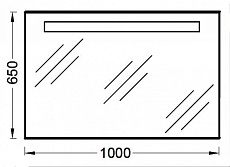 Зеркало Jacob Delafon Parallel 100 см анти-пар