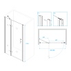 Душевая дверь RGW Passage PA-07B 90x195, прозрачное, черный, L