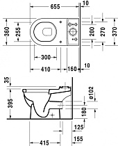 Чаша для унитаза Duravit Starck 3 0126090000