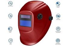 Сварочная маска с автоматическим светофильтром Tecmen ADF - 615J 9-13 TM17 красная 510321