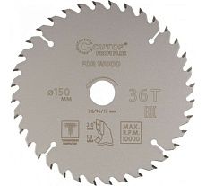 Диск пильный с тефлоновым покрытием по дереву Profi plus 150x1.3/2x20/16/12 мм, 36Т CUTOP 75-15036Т