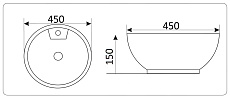 Раковина CeramaLux N9428 45 см