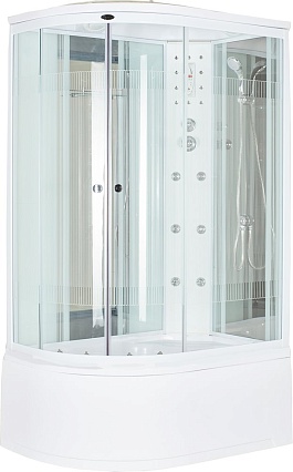 Душевая кабина Niagara NG-710-01RN 120x80 стекло прозрачное, белая полоса, правая