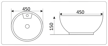 Раковина CeramaLux N9428 45 см