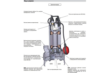 Погружной дренажный насос Calpeda GXCM 40-10 230/50 Hz 100502029