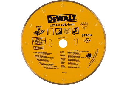 Диск алмазный по камню (254х25,4 мм) для плиткореза D24000 DeWalt DT 3734