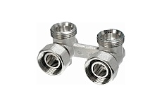 Угловой узел с шаровыми кранами Comisa конусный, двухтрубный 3/4 8821025