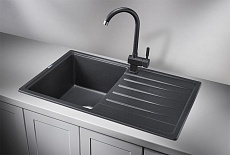 Кухонная мойка Granula Standart ST-7602 76 см черный