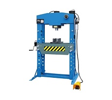 Гидравлический пресс Rossvik 75 т, напольный, ручной/пневматический привод, цвет синий RAL 5005 HJ0812CE.5005
