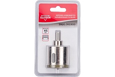 Коронка алмазная в сборе по керамограниту 45 мм Elitech 1820.081900