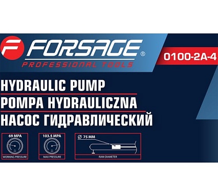 Насос гидравлический Forsage 30т F-0100-2A-4(1274)