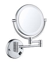 Зеркало косметическое Aquatek AQ4912CR с подсветкой, хром