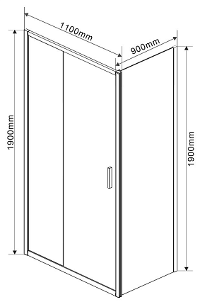 Душевой уголок Vincea Garda VSR-1G1 110x90 хром, шиншилла