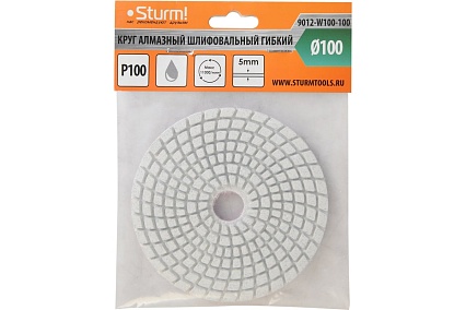 Круги шлифовальные гибкие Sturm ! 9012-W100-100