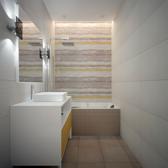 Дизайн-проект ванной комнаты "Под испанским небом"