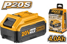 Батарея аккумуляторная INDUSTRIAL (20 В; 4.0 Ач) для серии P20S Ingco FBLI2002