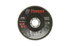 Круг лепестковый торцевой конический (125х22 мм; Р40) Тундра 1857750