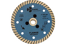 Диск алмазный отрезной Турбо с фланцем Grand hot press (105 мм; М14) TRIO-DIAMOND FHQ450