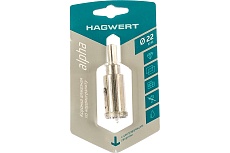 Коронка алмазная с центрирующим сверлом по керамограниту и керамике 22 мм HAGWERT 576222